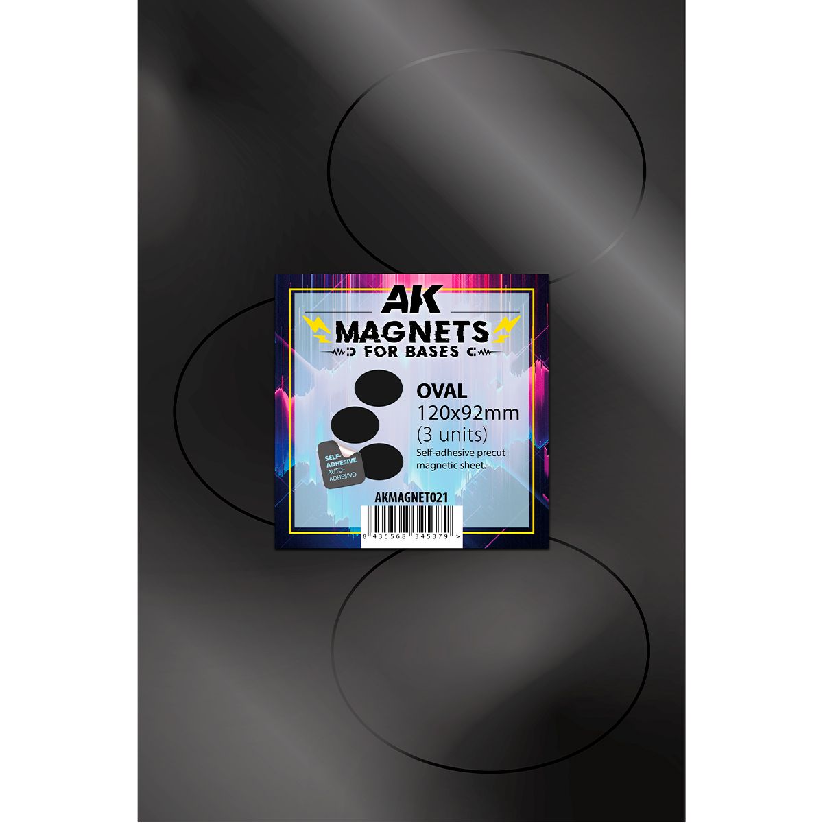 AK Interactive Magnets for Bases OVAL 120 X 92 - 3 unid