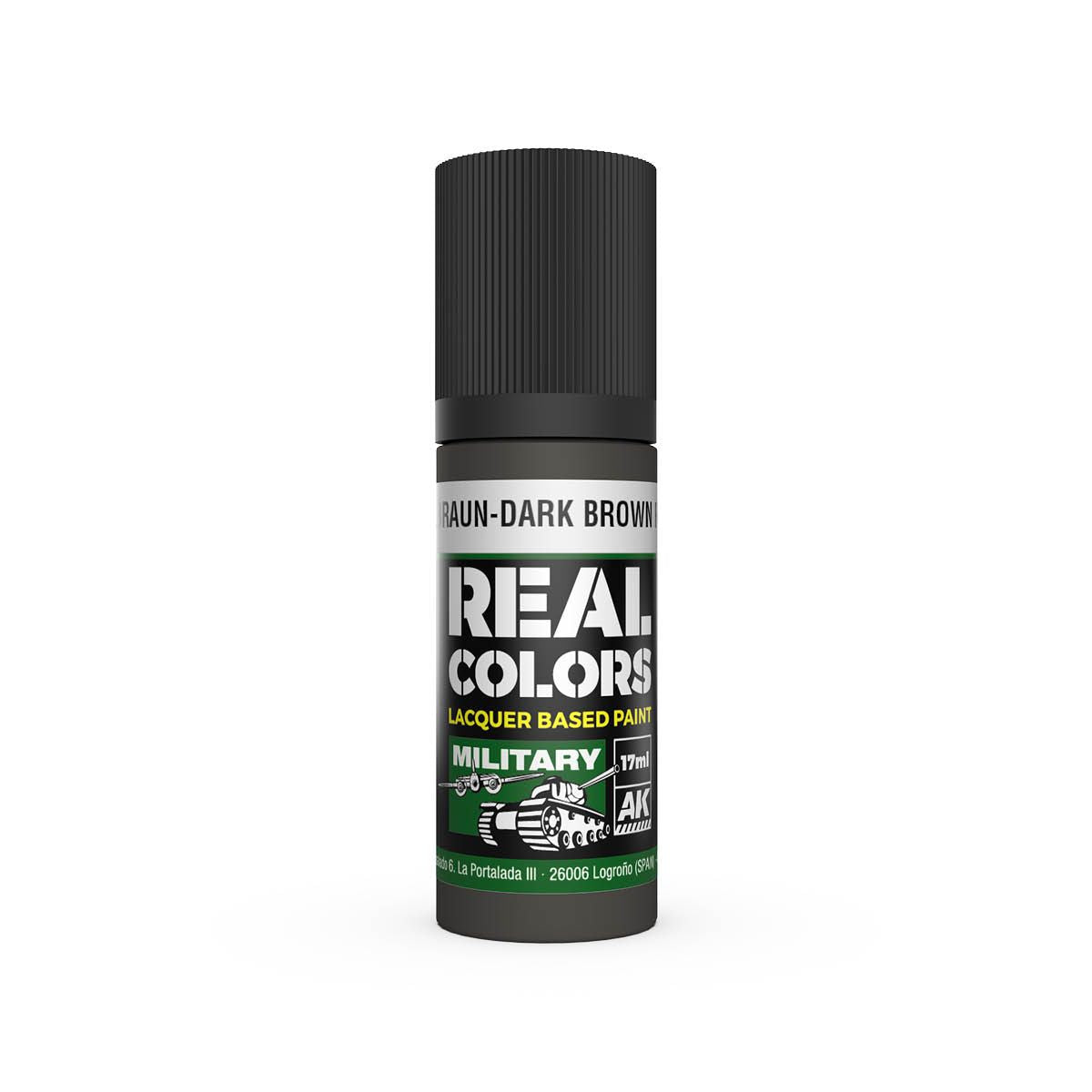 AK Interactive REAL COLORS Dunkelbraun-Dark Brown Ral 7017 17 ml.