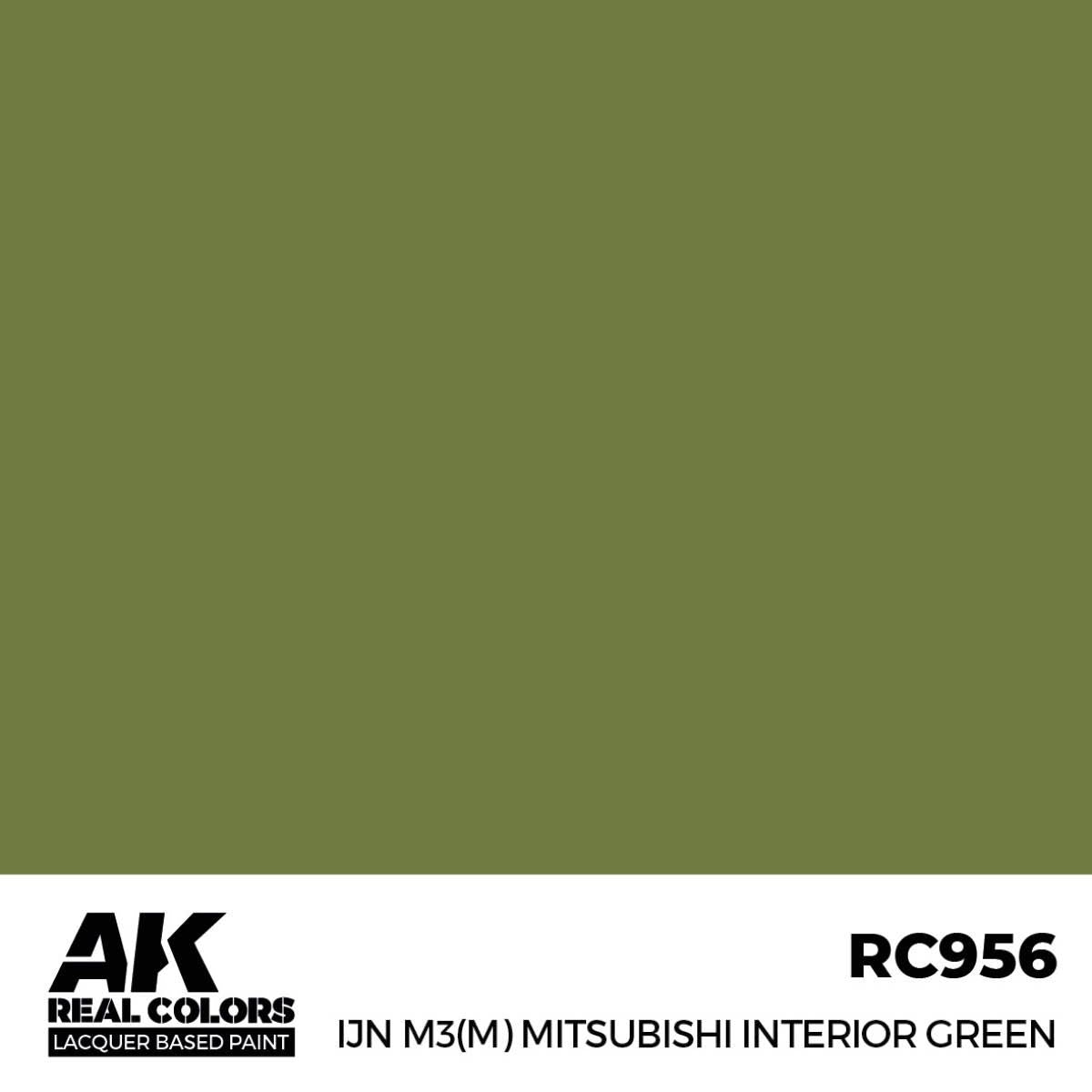 AK Interactive REAL COLORS Ijn M3 (M) Mitsubishi Interior Green 17 ml.