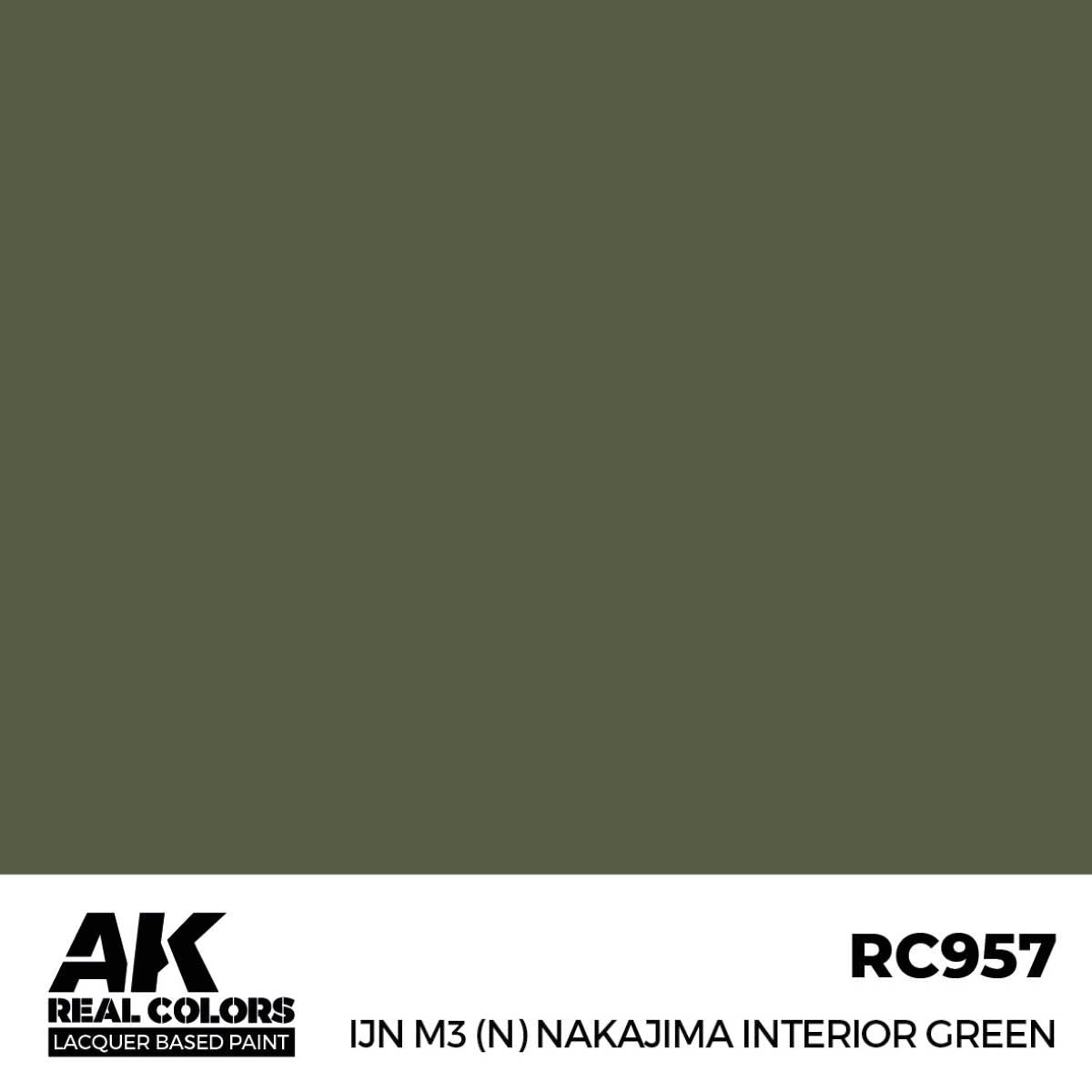 AK Interactive REAL COLORS Ijn M3 (N) Nakajima Interior Green 17 ml.