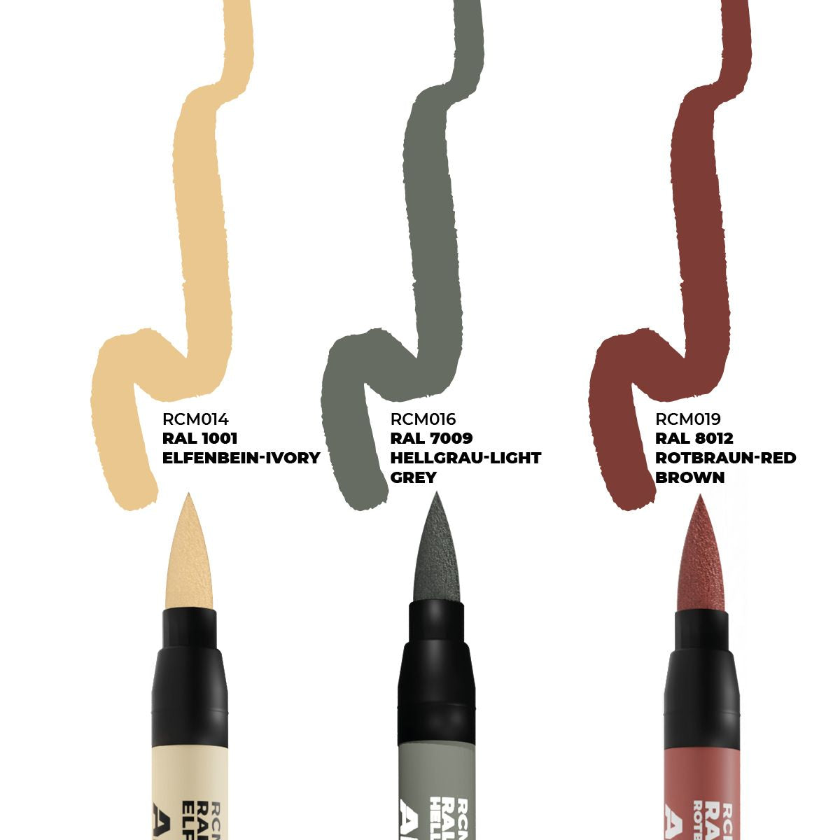 AK Interactive REAL COLORS MARKERS Set German Tanks Interior Colors - Set 3 Real Colors Markers