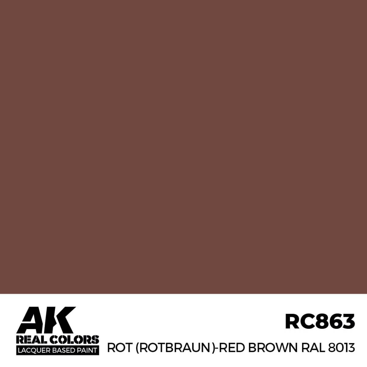 AK Interactive REAL COLORS Rot (Rotbraun)-Red Brown Ral 8013 17 ml.