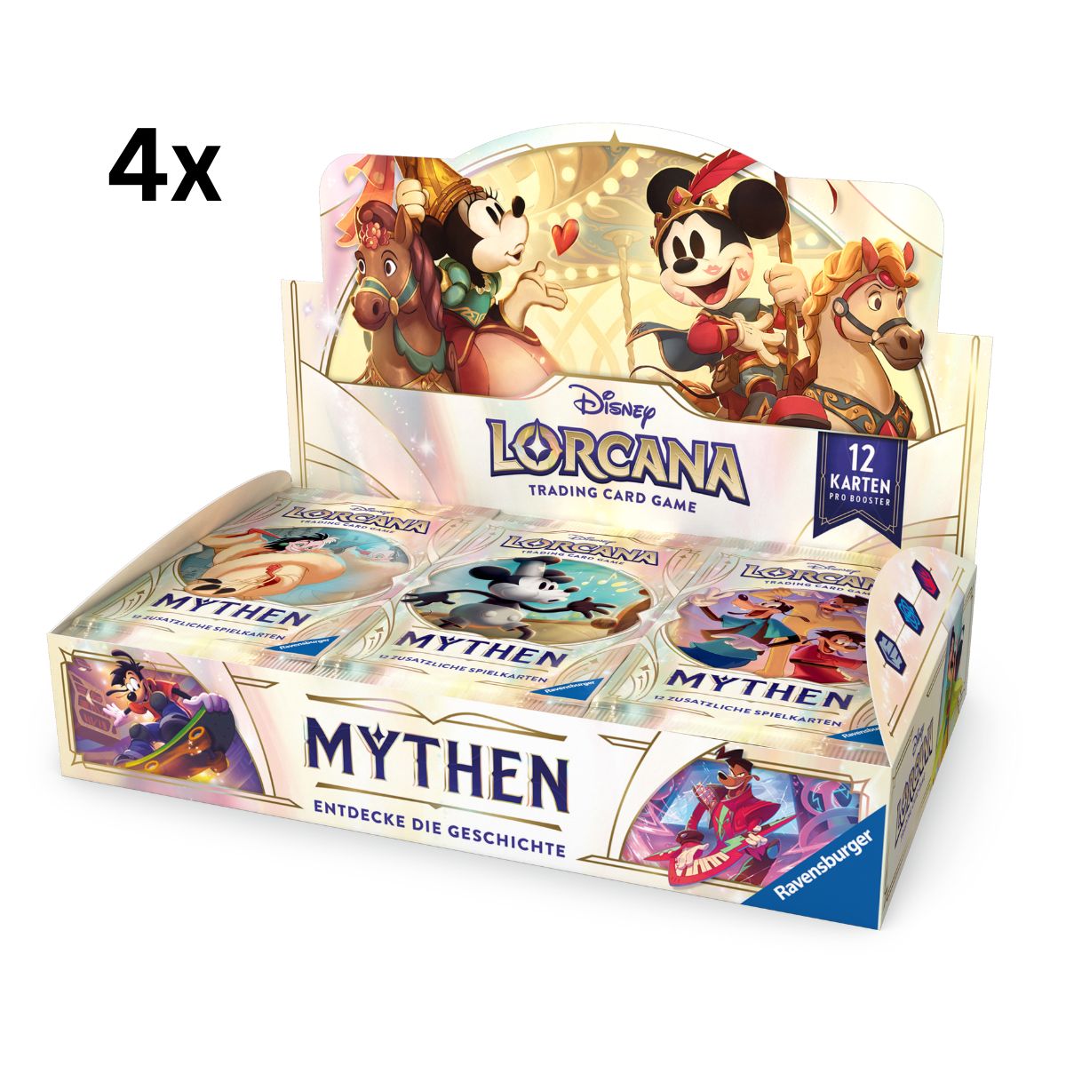 Disney Lorcana Mythen Display Case (4 Displays) Deutsch