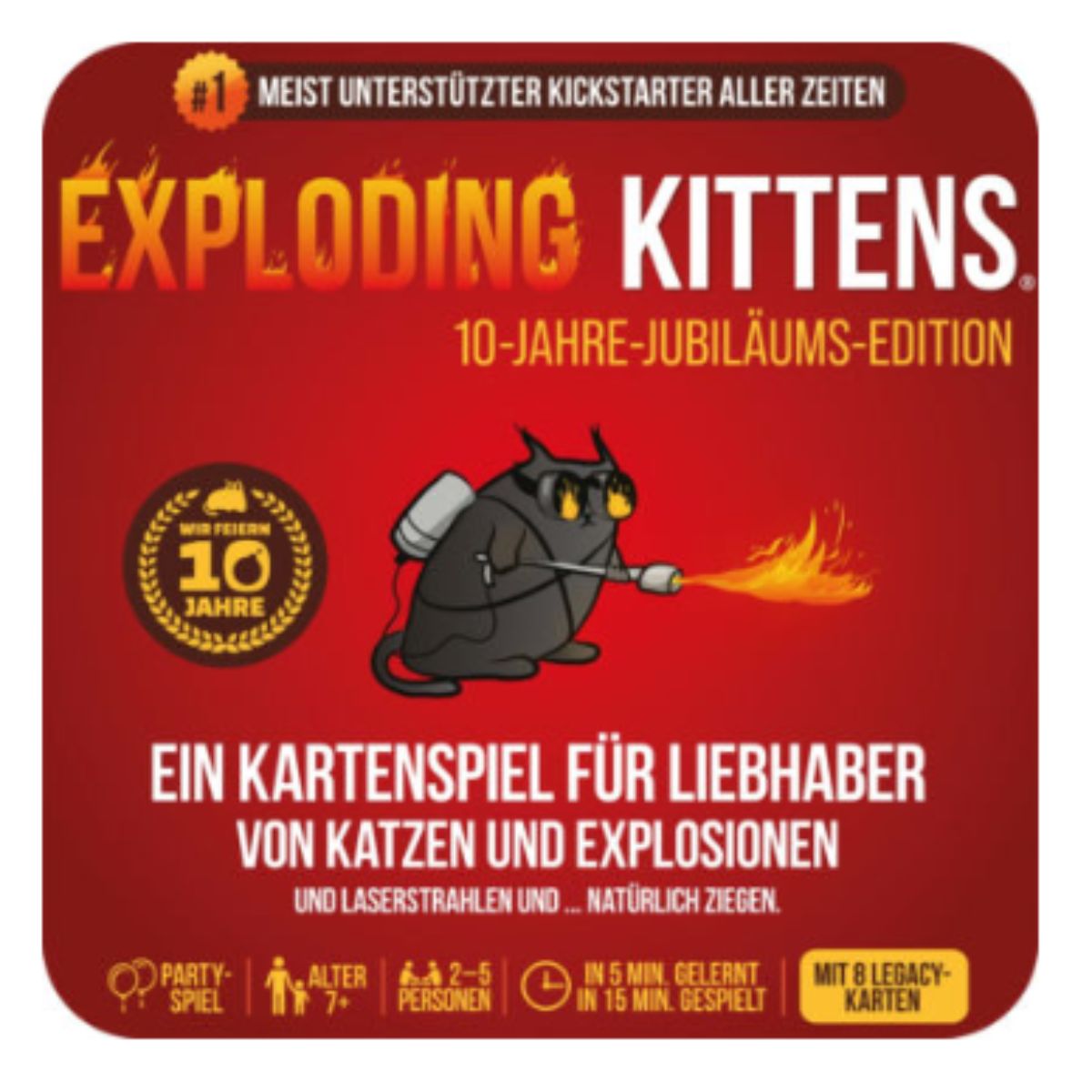 Exploding Kittens: 10-Jahre-Jubiläums-Edition Tinbox