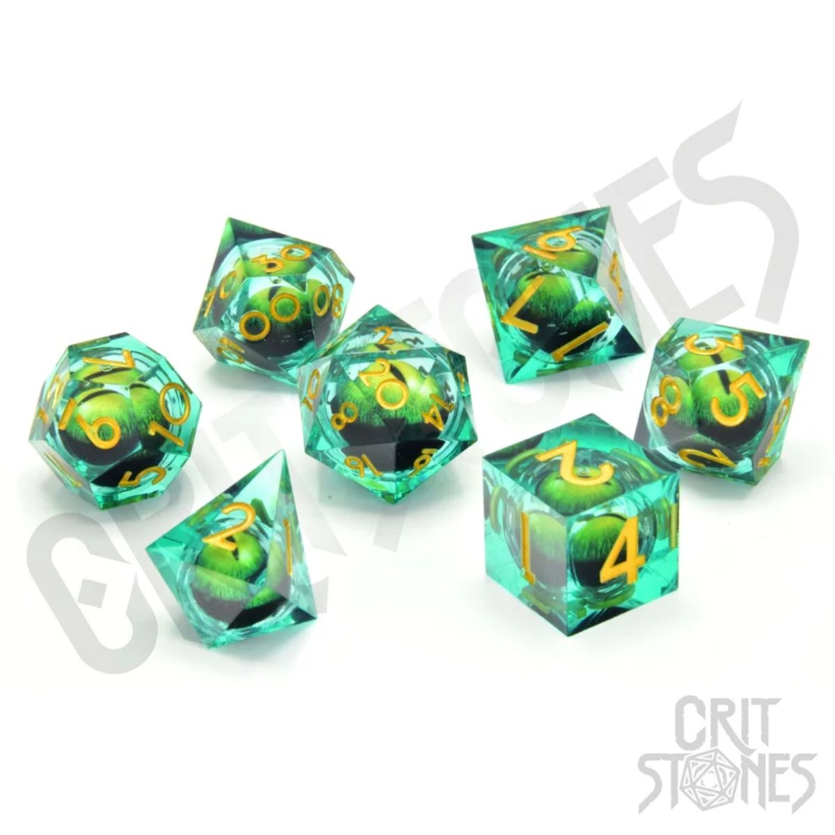 Forest Dragon'S Gaze Floating Eye Rpg Dice Set