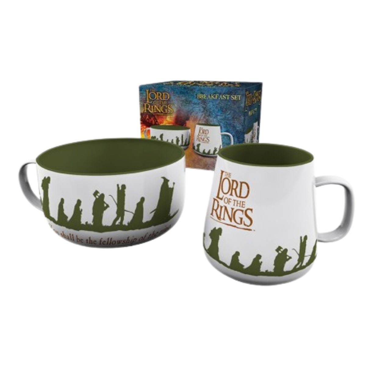 Lord Of The Rings Breakfast Set Mug + Bowl Fellowship