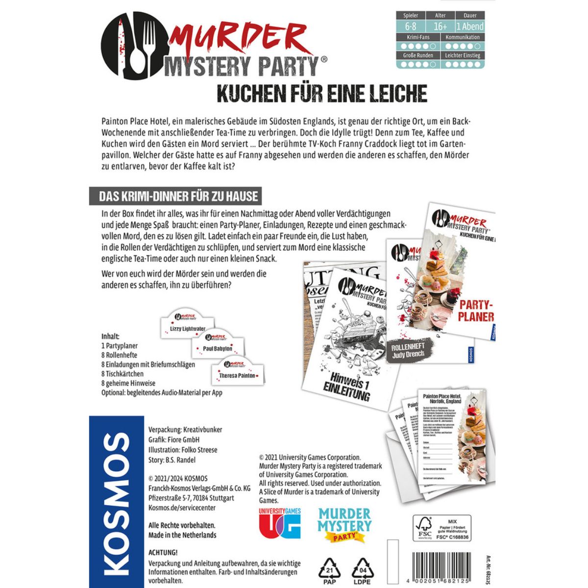 Murder Mystery Party Kuchen für eine Leiche