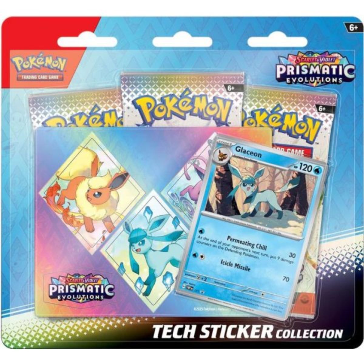 Pokémon Prismatic Evolutions Tech Sticker Collection Englisch