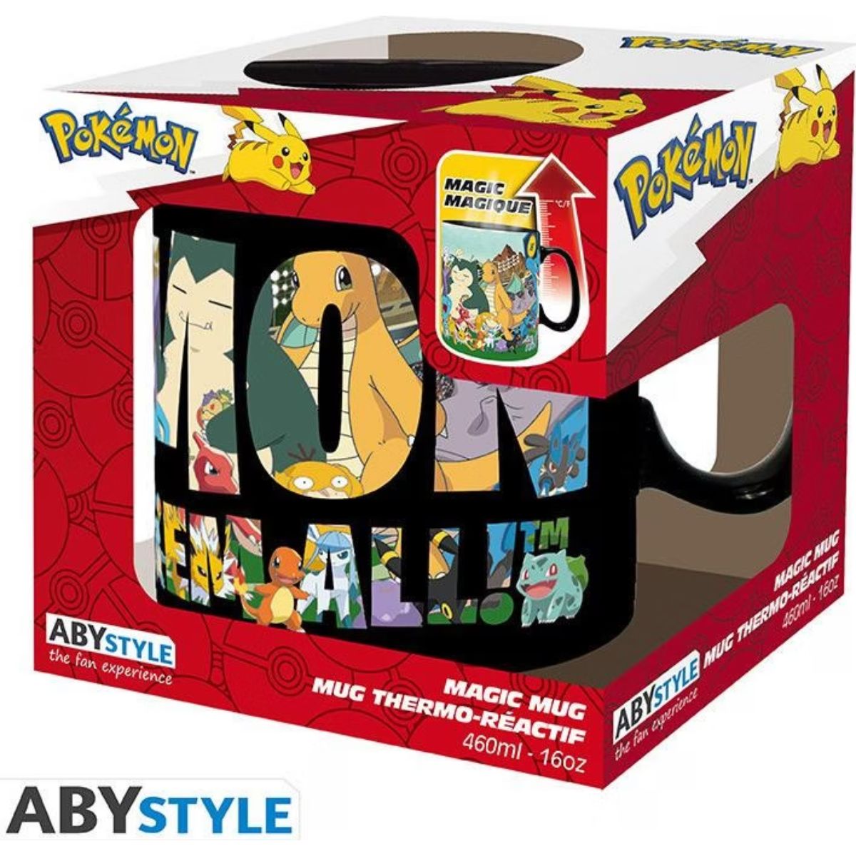 Pokémon Tasse Heat Change-460 ml Gotta Catch'em All