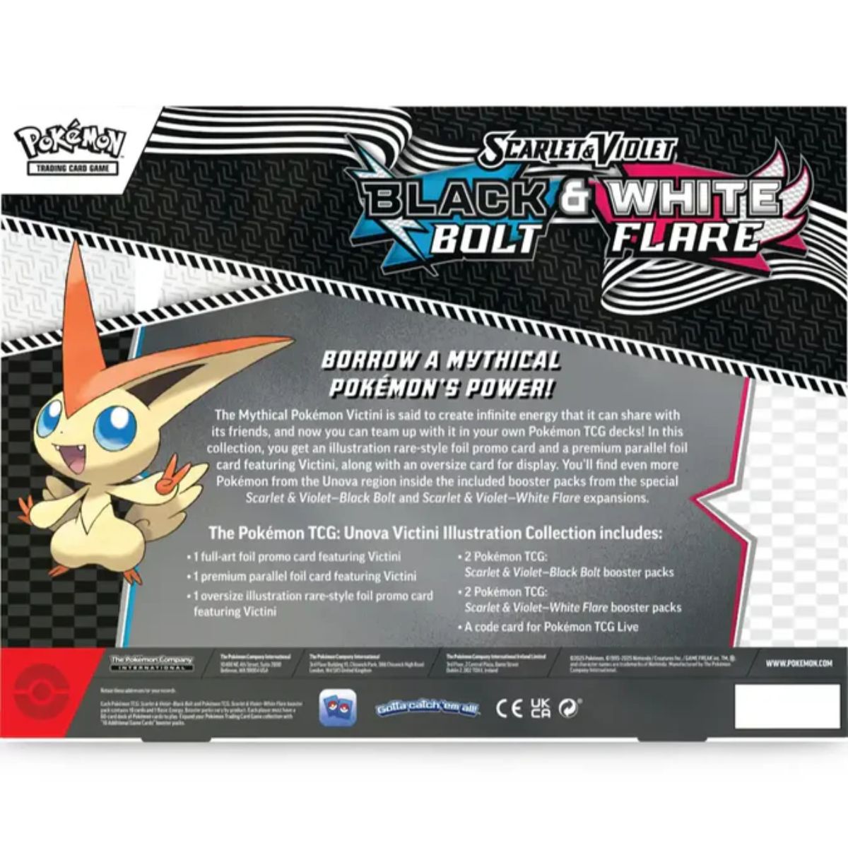 Pokémon Black Bolt & White Flame Victini Illustration Collection Englisch