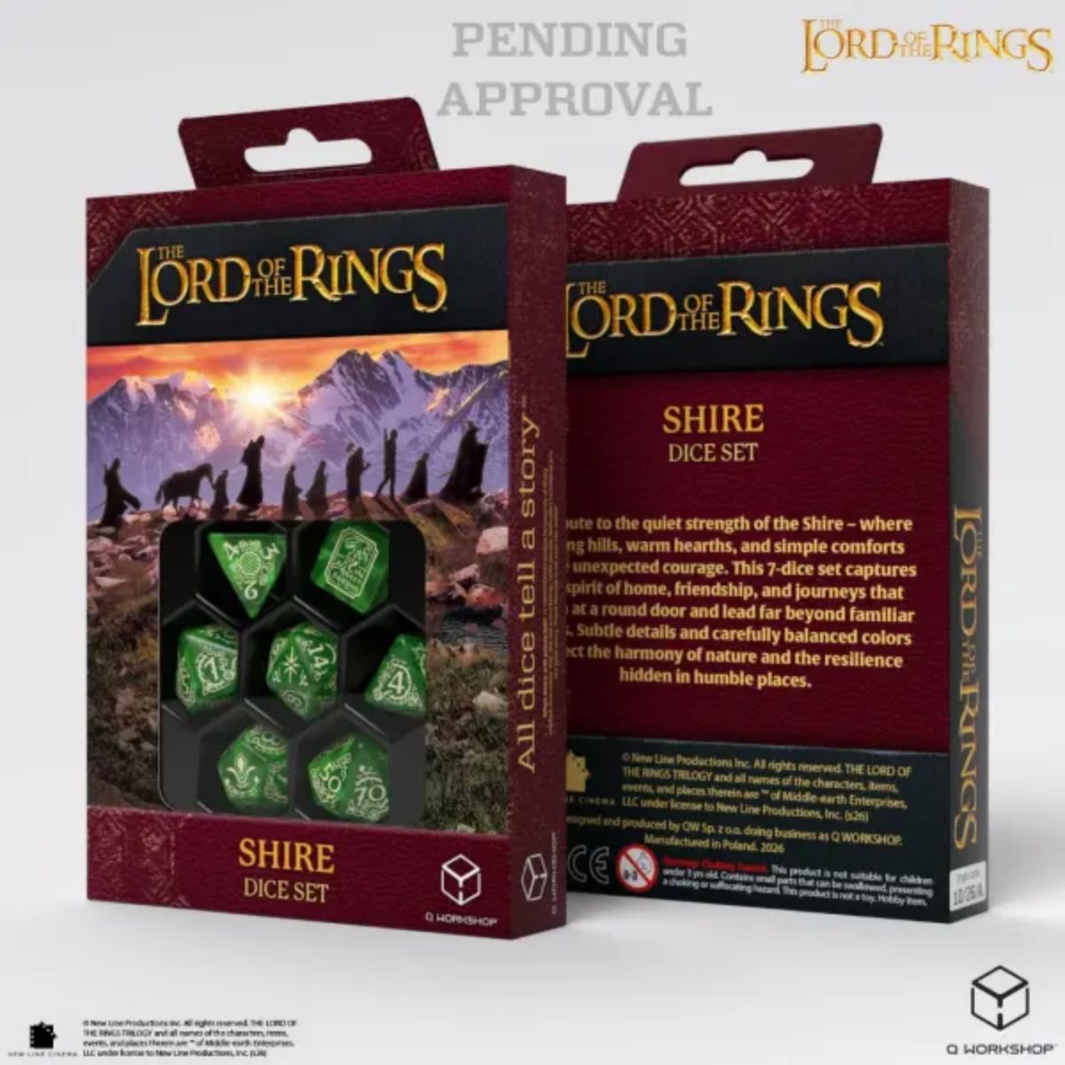 Q-Workshop Shire The Lord Of The Rings Dice Set