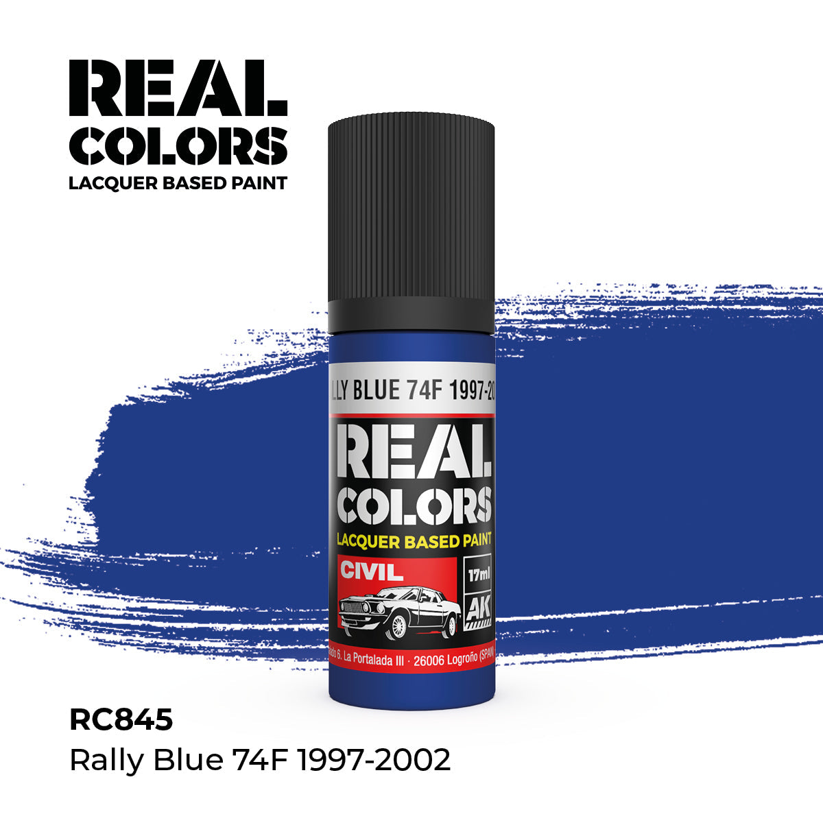 AK Interactive REAL COLORS Rally Blue 74F 1997-2002 17 ml.