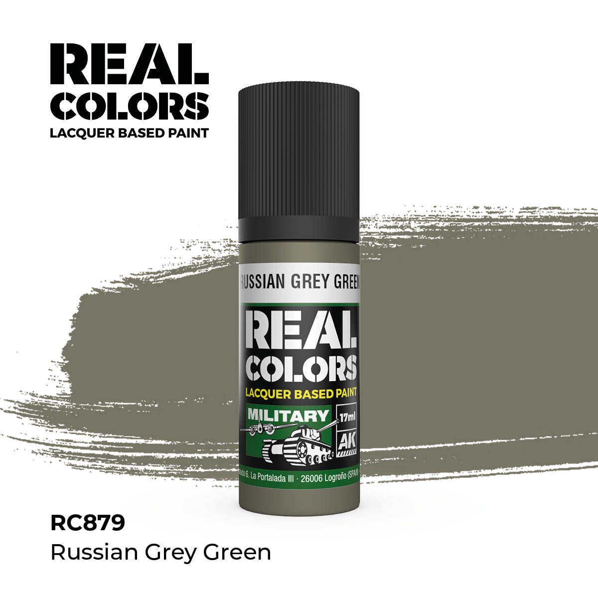 AK Interactive REAL COLORS Russian Grey Green 17 ml.