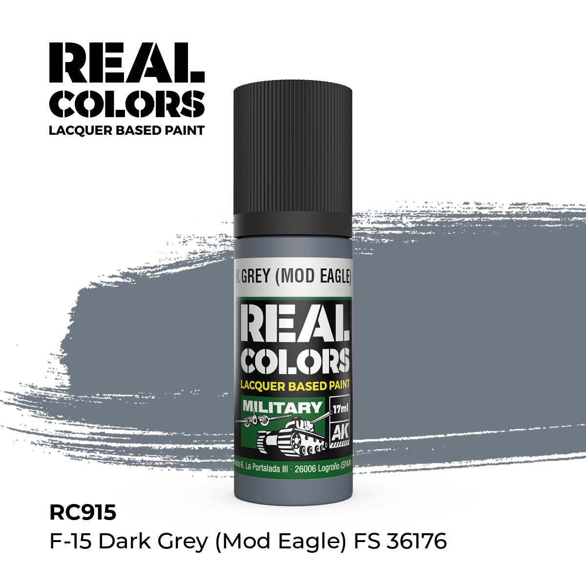 AK Interactive REAL COLORS F-15 Dark Grey (Mod Eagle) Fs 36176 17 ml