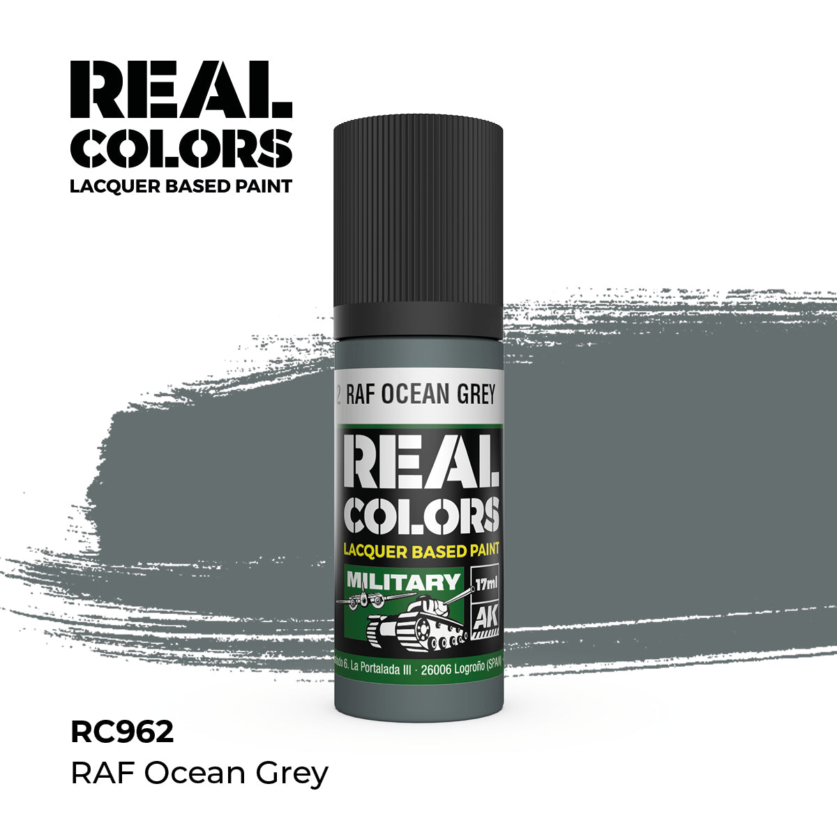 AK Interactive REAL COLORS Raf Ocean Grey 17 ml.