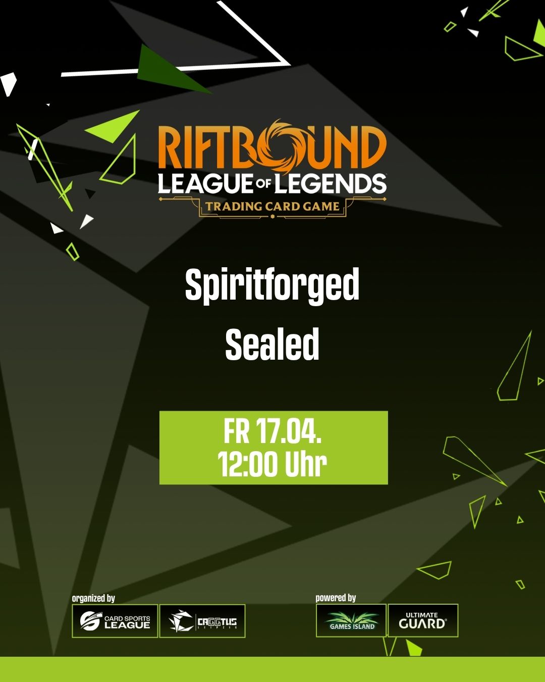 CAGGTUS Riftbound Nexus Night - Spiritforged Sealed - FR 12:00 Uhr