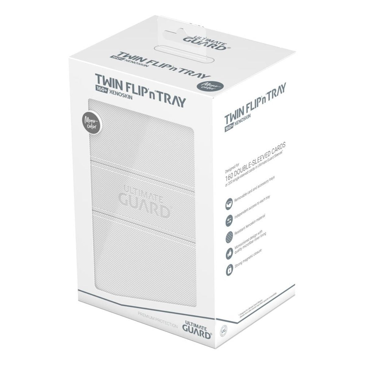 Ultimate Guard Twin Flip`n`Tray 160+ XenoSkin Monocolor Weiß