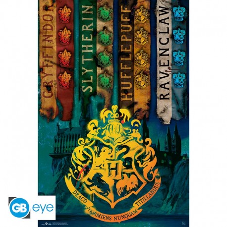 HARRY POTTER - Poster Maxi 91.5x61 - House Flags