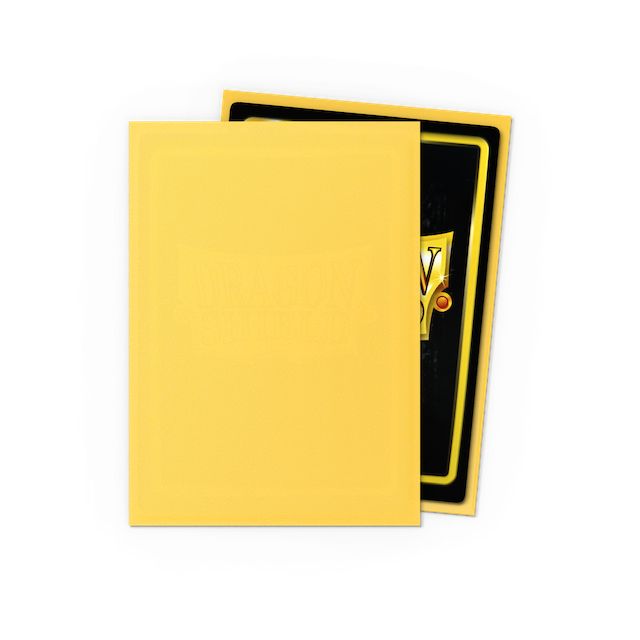 Dragon Shield Standard Size Matte Sleeves - Yellow (100 Sleeves)