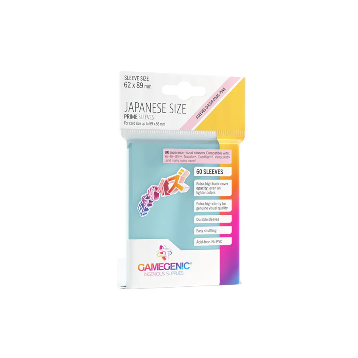 Gamegenic PRIME Japanese Sized Sleeves Transparent
