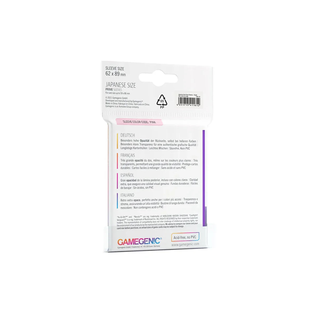 Gamegenic PRIME Japanese Sized Sleeves Lila