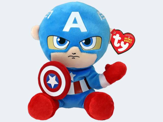 Ty Beanie Captain America 15cm Marvel Avengers