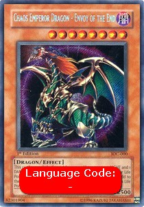 Chaos Emperor Dragon - Envoy of the End (V.1) IOC-EN000 Secret Rare Good Englisch