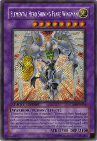 Elementar-HELD Glänzender Flügelmann CT03- Secret Rare Excellent Deutsch