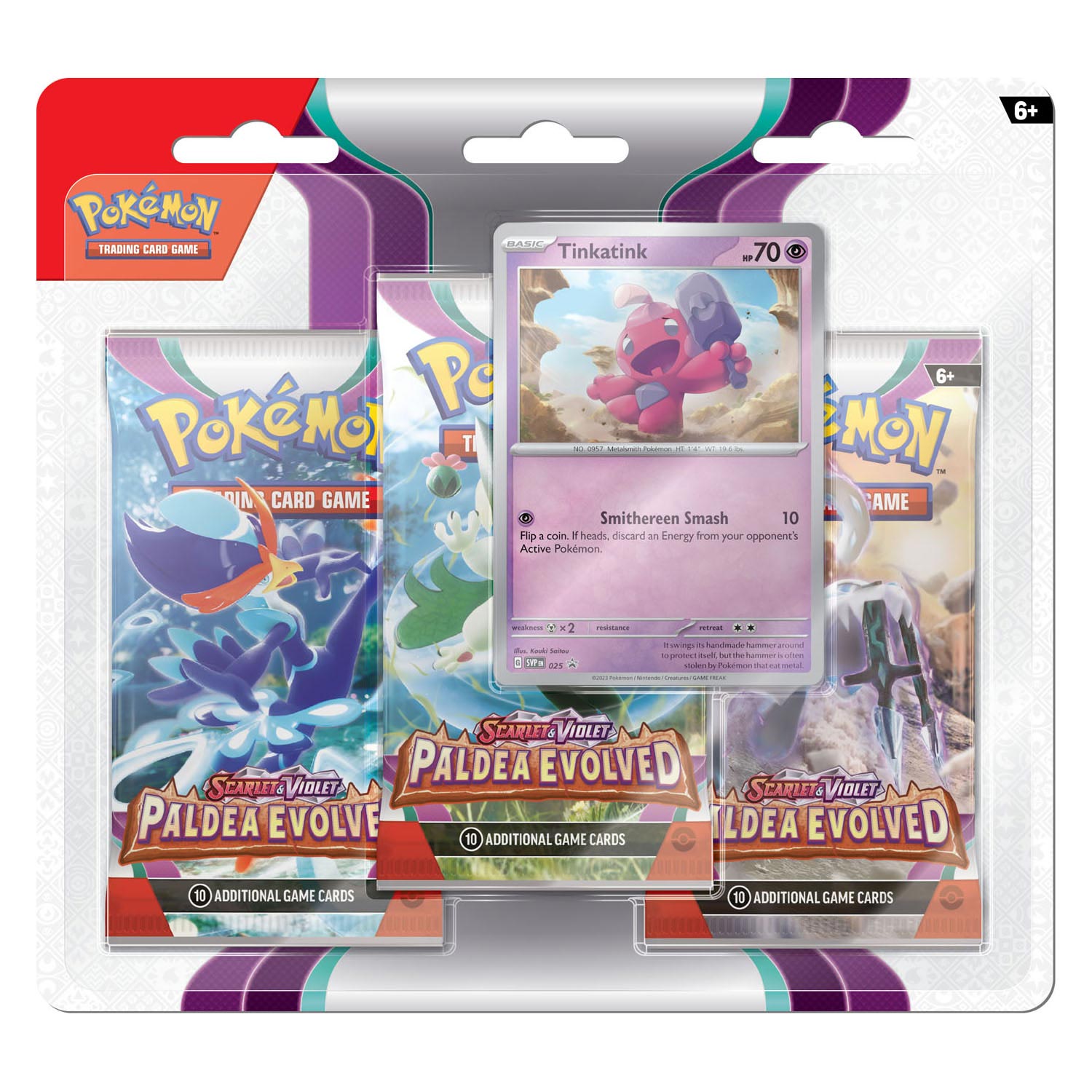 Scarlet & Violet - Paldea Evolved 3-Booster Blister Tinkatink - EN