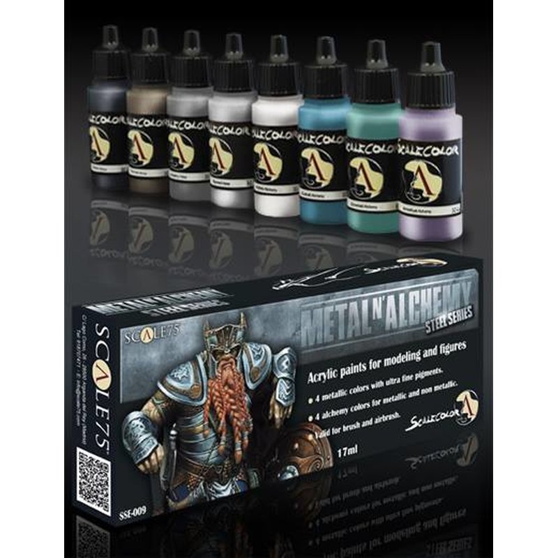 Scalecolor Metal Alchemy Steel Paint Set (8x17 ml)