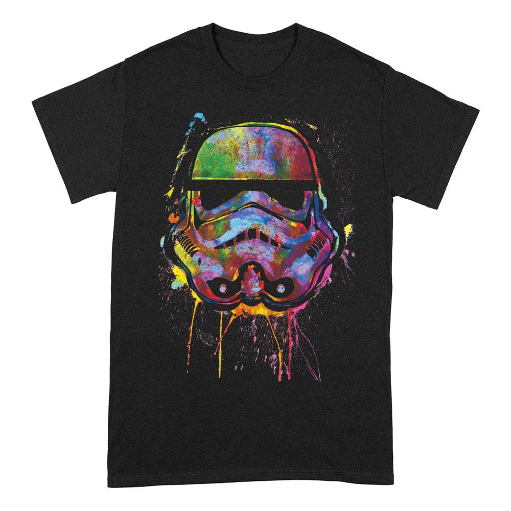 Star Wars T-Shirt Paint Splats Helmet - S