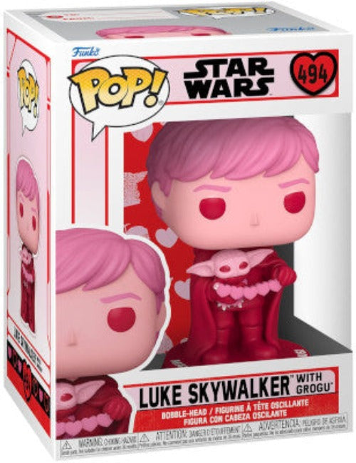 Funko POP! Star Wars Valentines - Luke Skywalker with Grogu #494