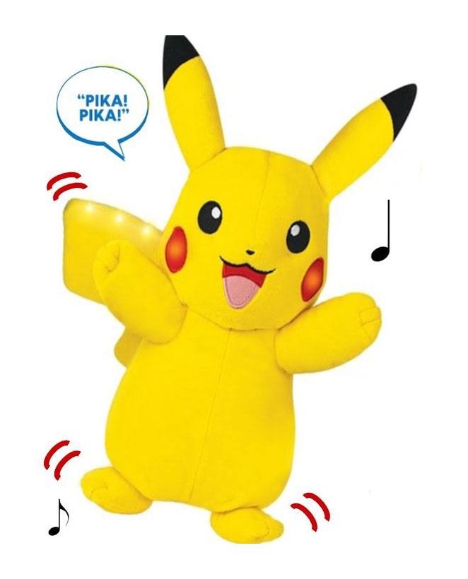 Pokémon Power Action Plüschfigur mit Sound & Leuchtfunktion Pikachu 25 cm