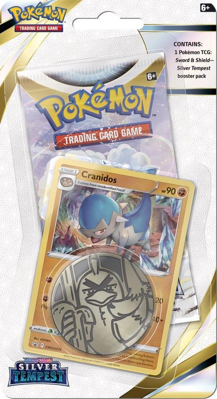 Pokémon Sword and Shield Silver Tempest - Checklane Blister - Cranidos - englisch