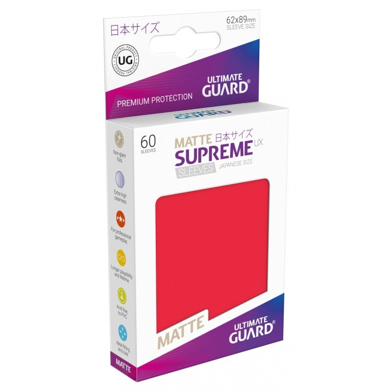 Ultimate Guard Supreme UX Sleeves Japanische Größe Matt Rot (60)