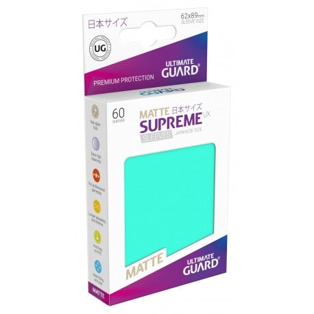 Ultimate Guard Supreme UX Sleeves Japanische Größe Matt Türkis (60)