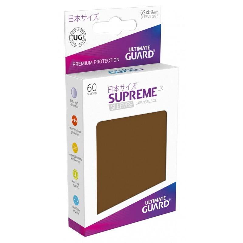 Ultimate Guard Supreme UX Sleeves Japanische Größe Braun (60)