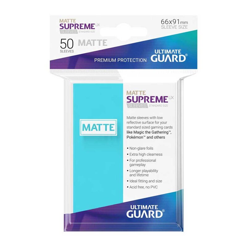 Ultimate Guard Supreme UX Sleeves Standardgröße Matt Aquamarin (50)