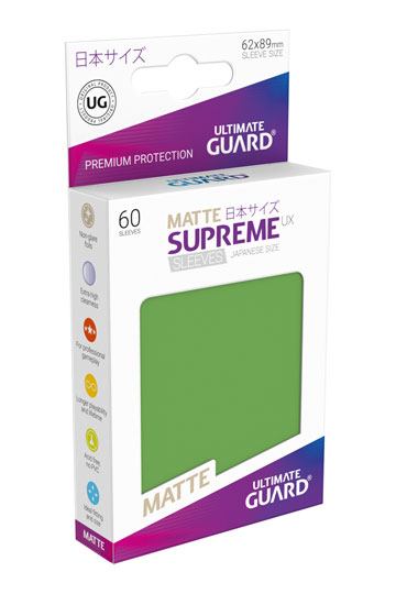 Ultimate Guard Supreme UX Sleeves Japanische Größe Matt Grün