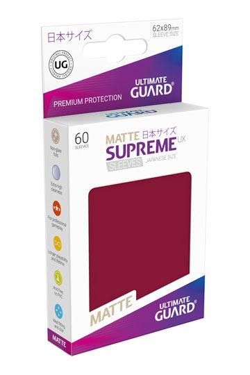 Ultimate Guard Supreme UX Sleeves Japanische Größe Matt Burgundrot (60)