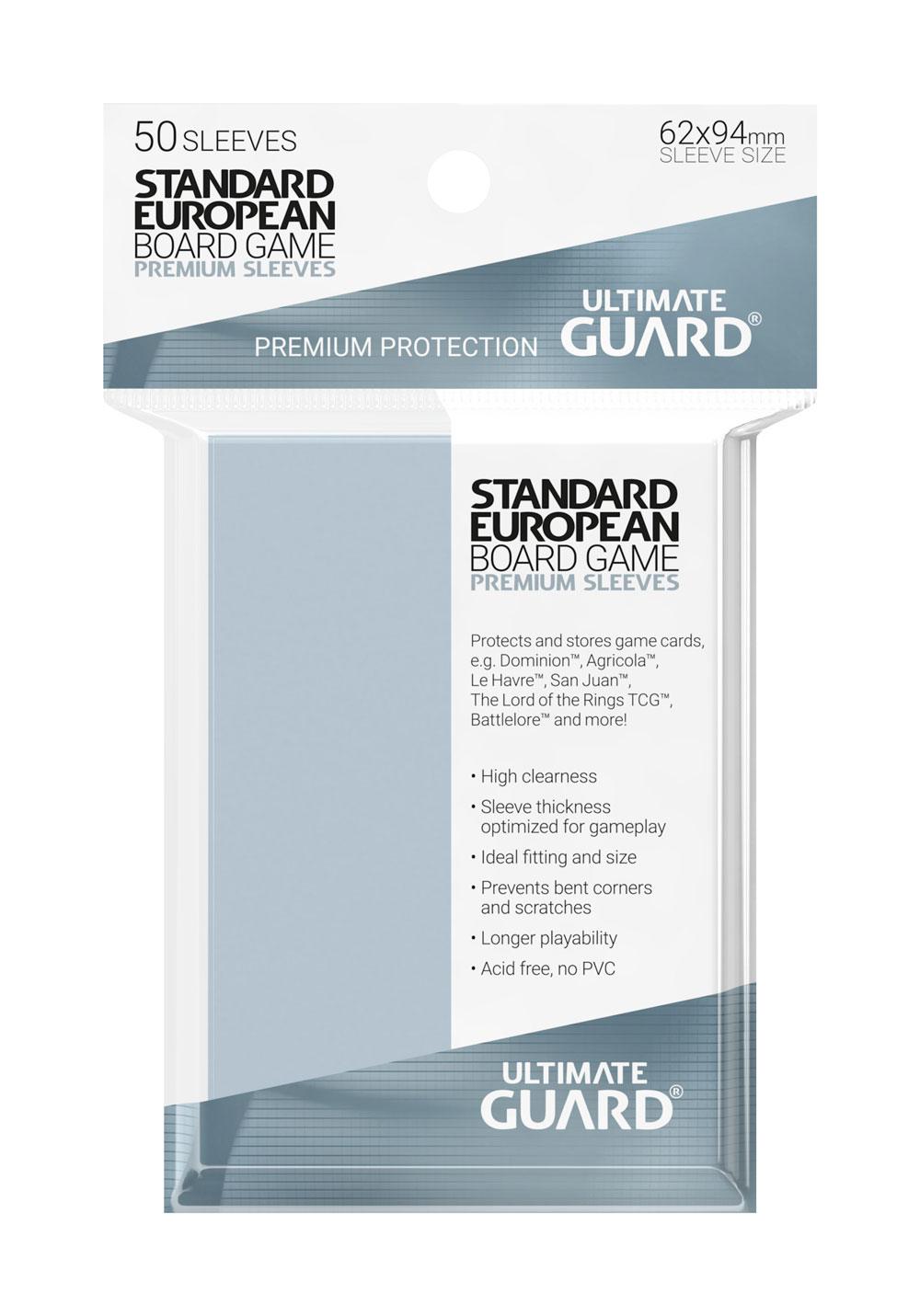 Ultimate Guard Premium Soft Sleeves für Brettspielkarten Standard European (50)