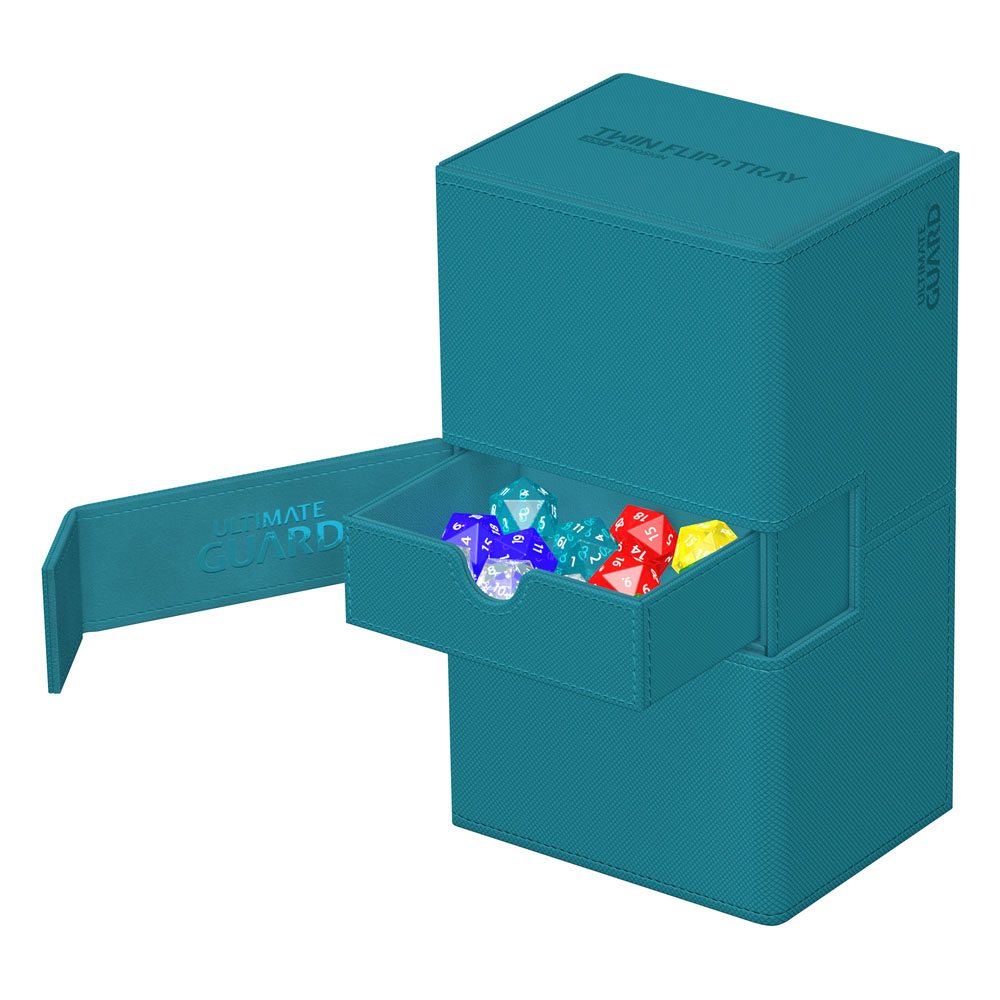 Ultimate Guard Twin Flip`n`Tray 200+ XenoSkin Monocolor Petrolblau