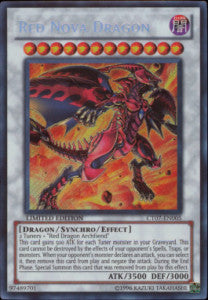 Roter Nova-Drache CT07-DE005 Secret Rare Light Played Deutsch