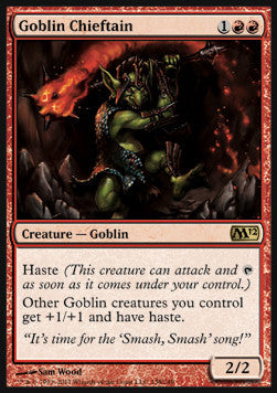Goblin Chieftain M12-138 Rare Excellent Englisch