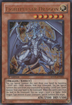 Lichtpulsar-Drache SDDC-DE001 Ultra Rare Good Deutsch 1. Auflage
