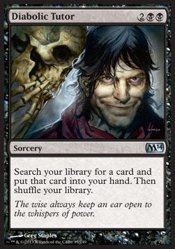 Diabolic Tutor M14-95 Uncommon Light Played Englisch