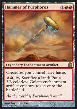 Hammer of Purphoros THS-124 Rare Light Played Englisch