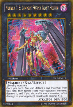 Nummer C15: Gimmick-Marionette Riesiger Jäger PGLD-019 Gold Secret Rare Excellent Deutsch