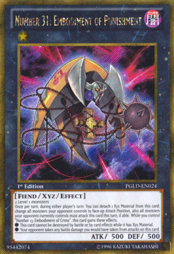 Nummer 31: Verkörperung der Bestrafung PGLD-DE024 Gold Secret Rare Excellent Deutsch