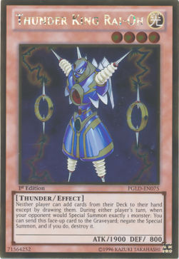 Donnerkönig Rai-Oh PGLD-075 Gold Rare Excellent Deutsch 1. Auflage